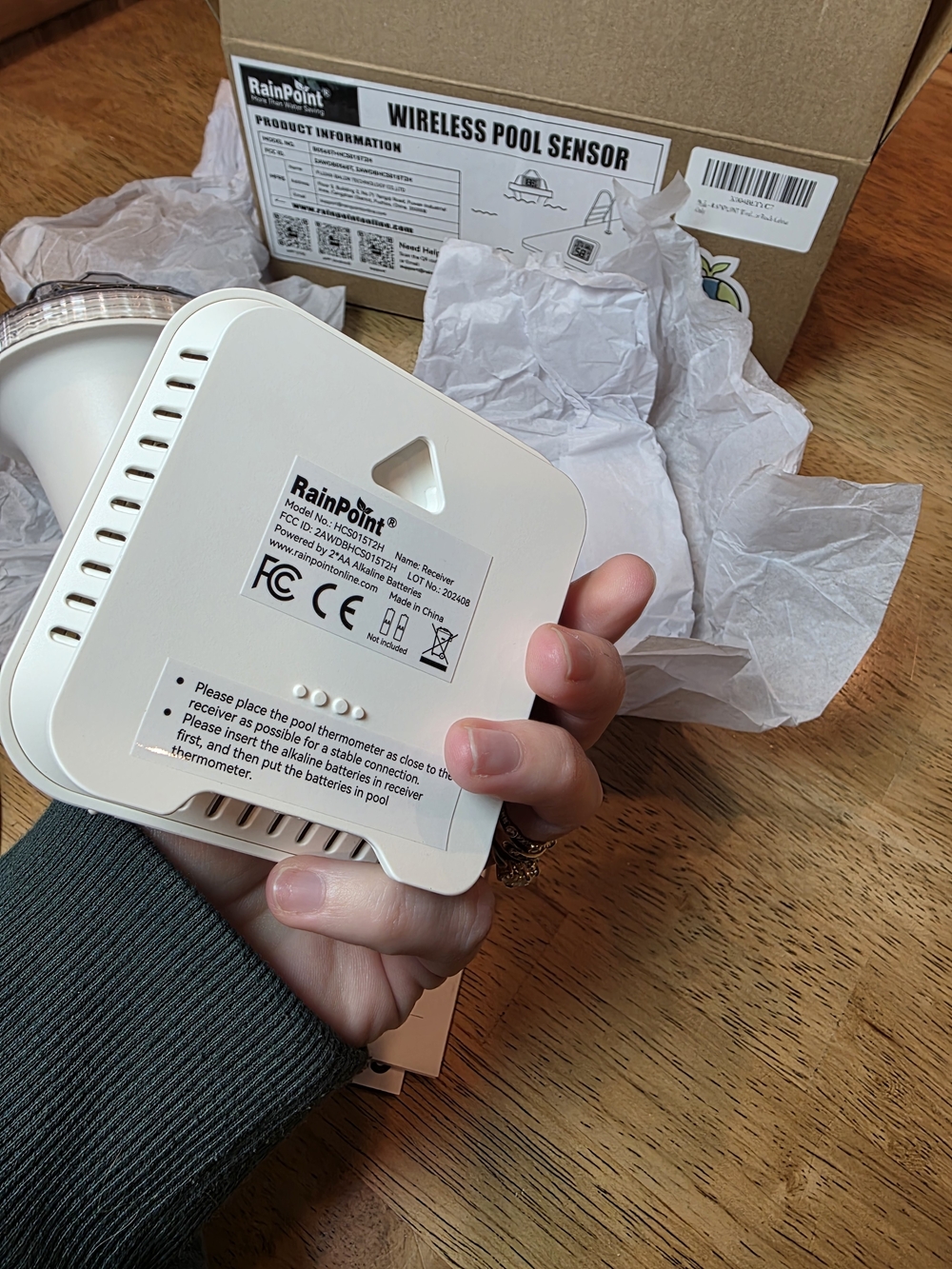 Wireless Pool Sensor & Thermometer - White - Picture 3 of 6